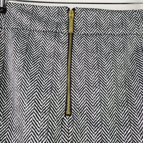 Michael Kors A-line Herringbone Print Skirt Sz L - Picture 5 of 8
